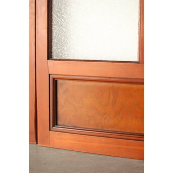 アンバーダイア色ガラス レトロ建具 2枚1組　GD0112Y 