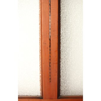 アンバーダイア色ガラス レトロ建具 2枚1組　GD0112Y 