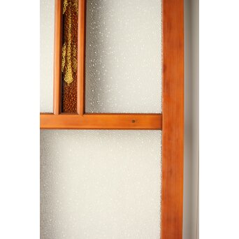 アンバーダイア色ガラス レトロ建具 2枚1組　GD0112Y 