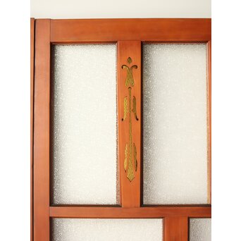 アンバーダイア色ガラス レトロ建具 2枚1組　GD0112Y 