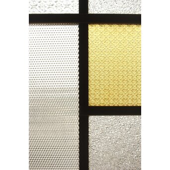 黄色ガラスのドア　GD0113 