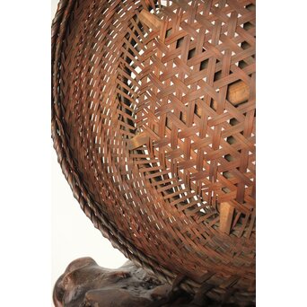 横田峰斎/峯斎か 竹花籠　U296 