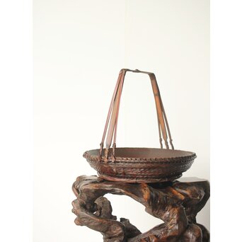 横田峰斎/峯斎か 竹花籠　U296