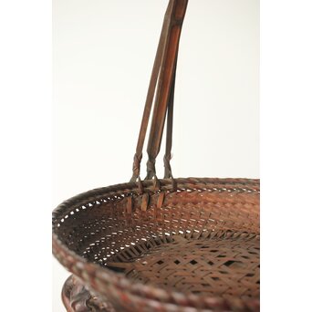 横田峰斎/峯斎か 竹花籠　U296 