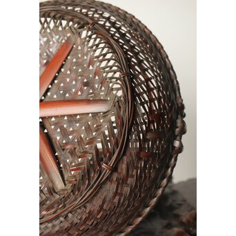 横田峰斎/峯斎か 竹花籠　U296 