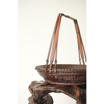 横田峰斎/峯斎か 竹花籠　U296 