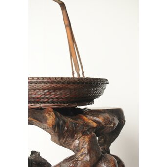 横田峰斎/峯斎か 竹花籠　U296 