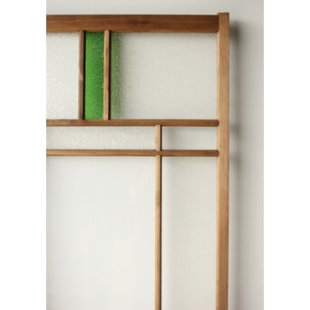 プレスと緑色ガラスの建具 2枚1組　GD0115Y 