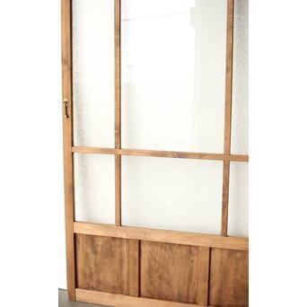 プレスと緑色ガラスの建具 2枚1組　GD0115Y 