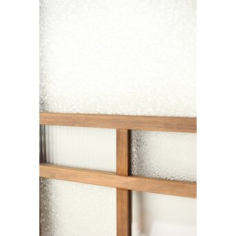 プレスと緑色ガラスの建具 2枚1組　GD0115Y 