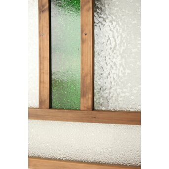 プレスと緑色ガラスの建具 2枚1組　GD0115Y 