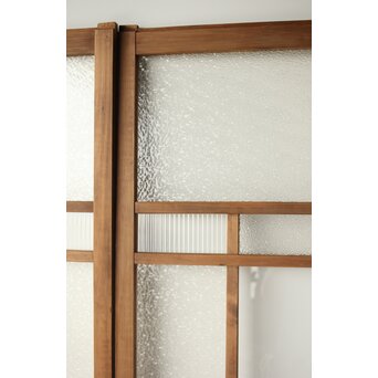 プレスと緑色ガラスの建具 2枚1組　GD0115Y 