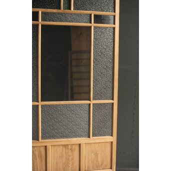 プレスと緑色ガラスの建具 2枚1組　GD0115Y 