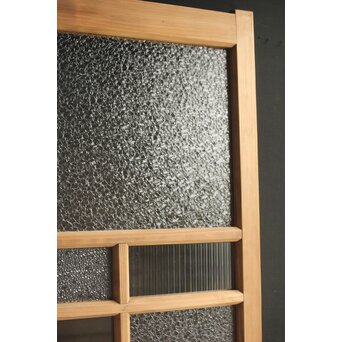 プレスと緑色ガラスの建具 2枚1組　GD0115Y 