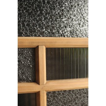 プレスと緑色ガラスの建具 2枚1組　GD0115Y 