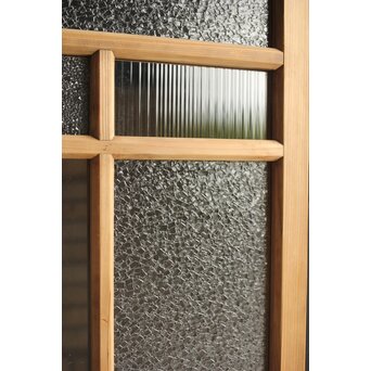 プレスと緑色ガラスの建具 2枚1組　GD0115Y 