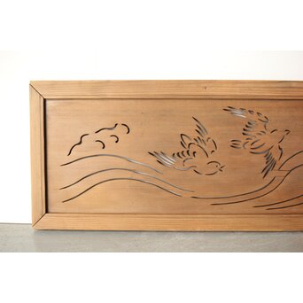 鳥のつがい 透かし小型欄間　R0220 