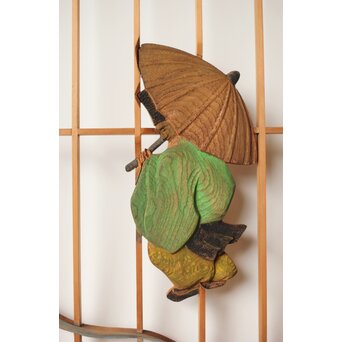 彩色書院 小野道風 柳に蛙 2枚1組　R0221 