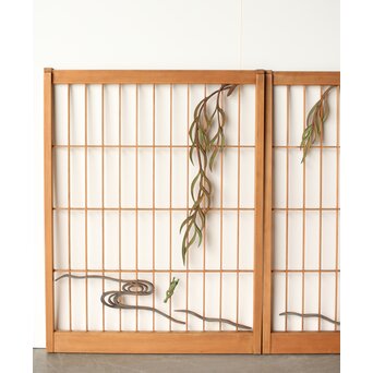 彩色書院 小野道風 柳に蛙 2枚1組　R0221 