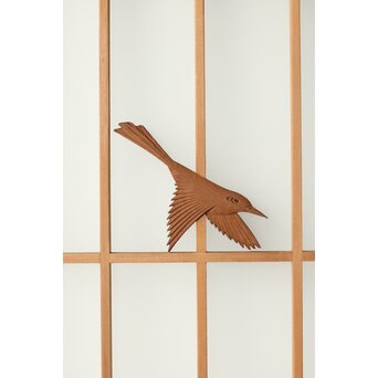 梅に鶯 ガラス書院戸 2枚1組　R0222 