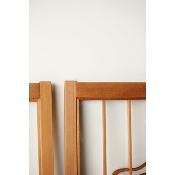 鶴亀木彫 大型ガラス書院 2枚1組　R0225 