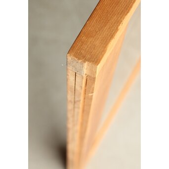 鶴亀木彫 大型ガラス書院 2枚1組　R0225 