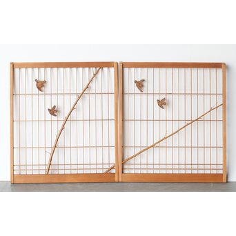 本竹仕様 竹雀 書院戸 2枚1組　R0226