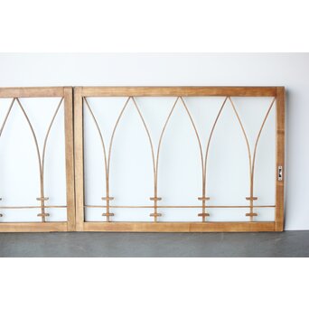 松葉組子 堅木プレスガラス戸 2枚1組　GD0117 