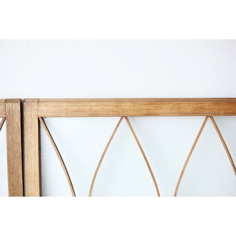 松葉組子 堅木プレスガラス戸 2枚1組　GD0117 