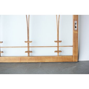 松葉組子 堅木プレスガラス戸 2枚1組　GD0117 