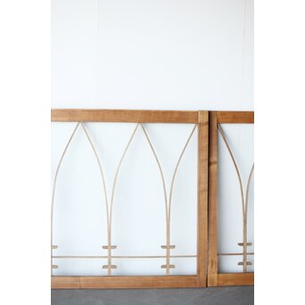 松葉組子 堅木プレスガラス戸 2枚1組　GD0117 