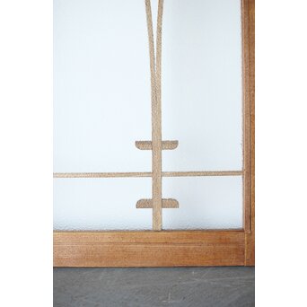 松葉組子 堅木プレスガラス戸 2枚1組　GD0117 