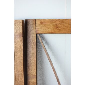 松葉組子 堅木プレスガラス戸 2枚1組　GD0117 