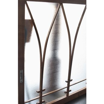 松葉組子 堅木プレスガラス戸 2枚1組　GD0117 