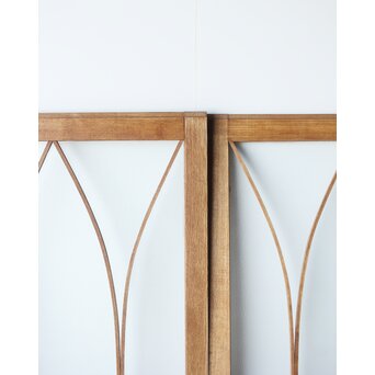 松葉組子 堅木プレスガラス戸 2枚1組　GD0117 