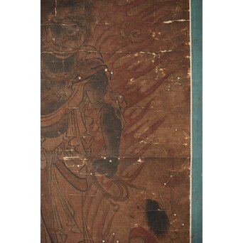 古画仏画 不動明王図 紙本掛軸　Z309 