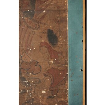 古画仏画 不動明王図 紙本掛軸　Z309 