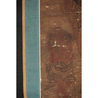 古画仏画 不動明王図 紙本掛軸　Z309 