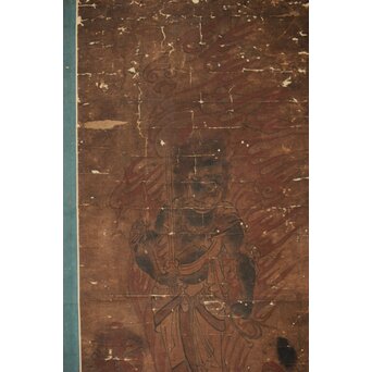 古画仏画 不動明王図 紙本掛軸　Z309 