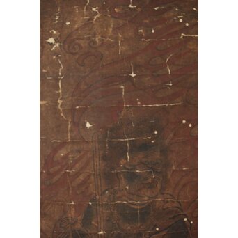 古画仏画 不動明王図 紙本掛軸　Z309 