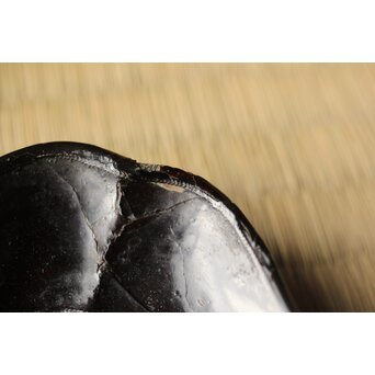 江千里製 青貝布袋図 入隅四方黒漆盆/香盆　Q306 