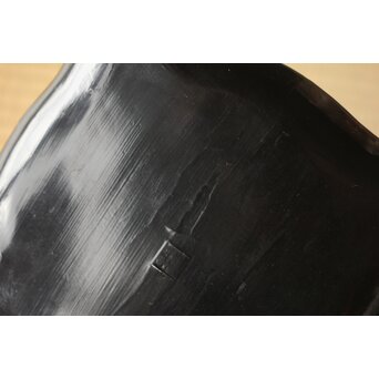 江千里製 青貝布袋図 入隅四方黒漆盆/香盆　Q306 