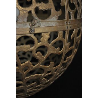 特大球体唐草文銅照明/灯籠　A039 