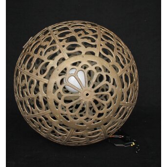 特大球体唐草文銅照明/灯籠　A039 