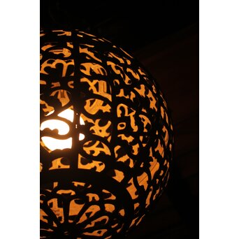 特大球体唐草文銅照明/灯籠　A039 