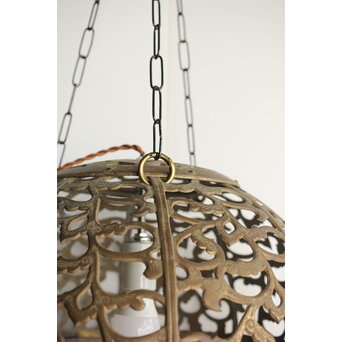 特大球体唐草文銅照明/灯籠　A039 