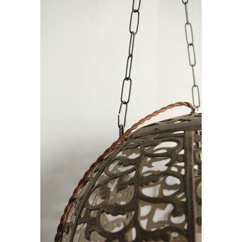 特大球体唐草文銅照明/灯籠　A039 