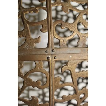 特大球体唐草文銅照明/灯籠　A039 