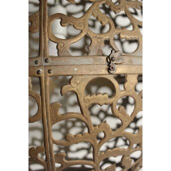 特大球体唐草文銅照明/灯籠　A039 