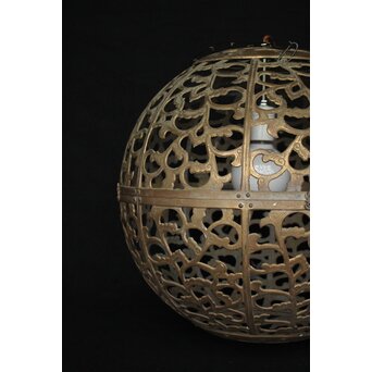 特大球体唐草文銅照明/灯籠　A039 